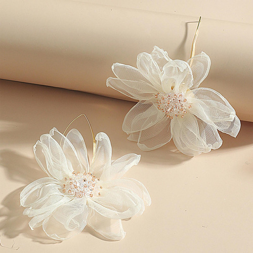 Ganchos Para Las Orejas Con Borlas Colgantes De Flores Para