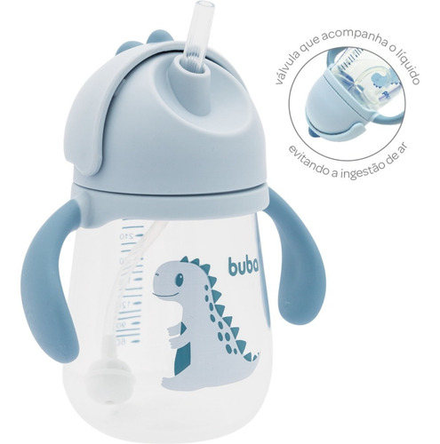 Imagem 5 de 8 de Copo Com Canudo Infantil De Transição 240ml Alça Dino - Buba
