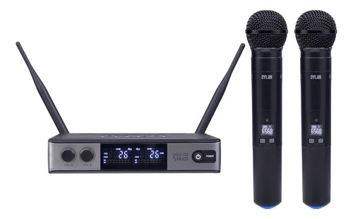 Sistema Microfone Sem Fio Duplo Dylan Udx-02 Multi 2025 Full