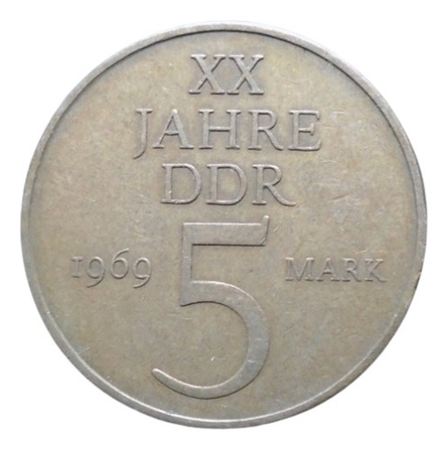 Alemania Democrática 5 Marcos 1969  De#01