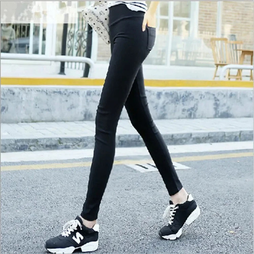 Leggins Con Bolsillo Para Mujer, Corte Ajustado, Cintura Elá
