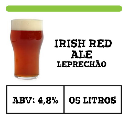 Kit Receita De Cerveja Irish Red Ale - Leprechão 5l