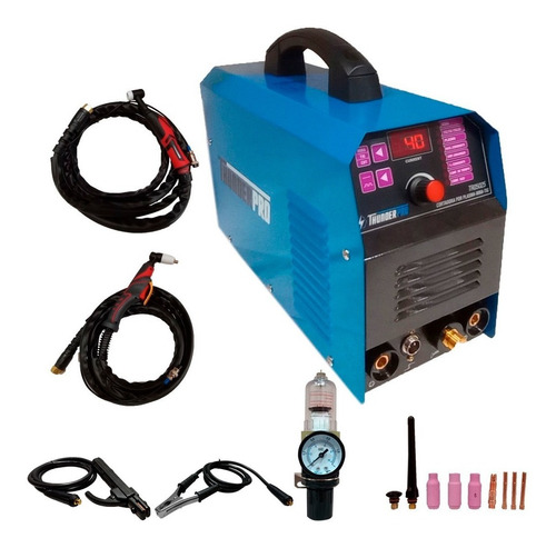 Imagen 2 de 10 de Soldadora Inverter Tig Cortadora Plasma Mma 3en1 +accesorios