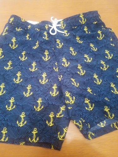 Traje De Baño U.s. Polo Assn Talla L Azul Marino Con Anclas.