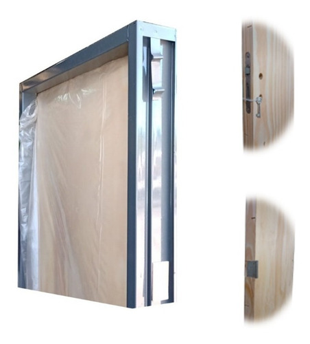 Imagen 2 de 3 de Puerta Placa Pino 60x200 Muro 8 Chapa 24 Leer Descripcion!