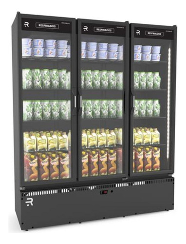 Expositor Vertical Asvr3p Preto 3 Portas 127v Refrimate