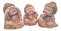 Comprar Trio Budas Sabios Bebes Ciego\u002Fsordo\u002Fmudo Decorativo Hogar Beige-dorado