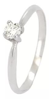 Anillo De Compromiso Oro 14k Diamante Natural .12ct