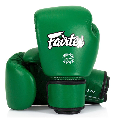 Fairtex Bgv16 Guantes De Boxeo Muay Thai De Cuero (verde Bo.