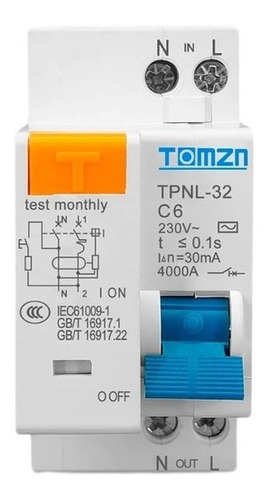 Interruptor Diferencial 110v 220v Ac 50-60hz Protección 30ma