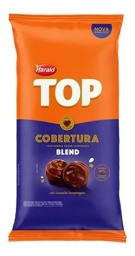 Top Cobertura Fracionada Chocolate Blend Gotas 2,05kg - Harald