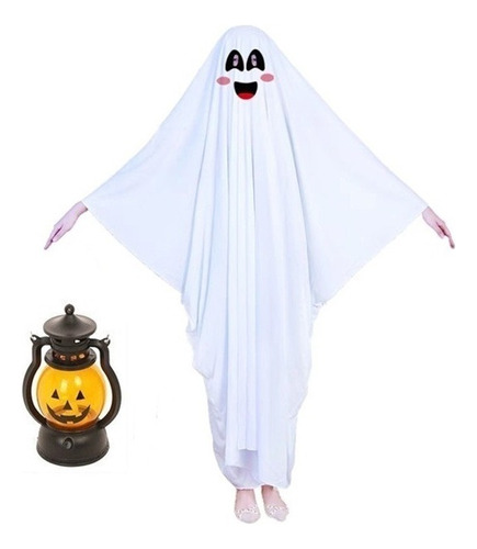 Disfraz Ghost Boo Con Luces De Calabaza De Niños Halloween