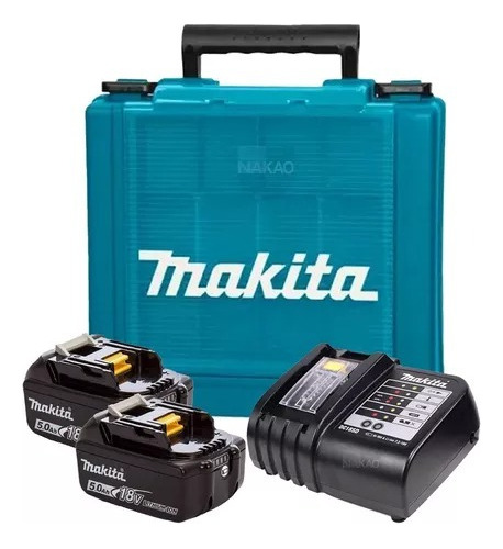 Kit Makita Bl1850b Bat 18v 5,0ah 197280-8 + Carreg E Maleta