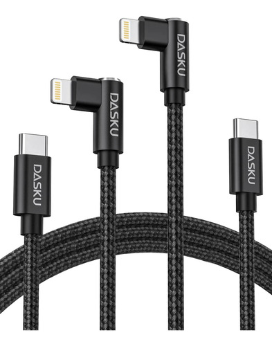 Cable Usb C A Lightning Dasku De 6 Pies En Ángulo Recto De 9