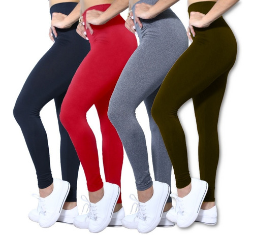 Kit 4 Calça Legging  Cintura Alta #suplex #imperdivel #top