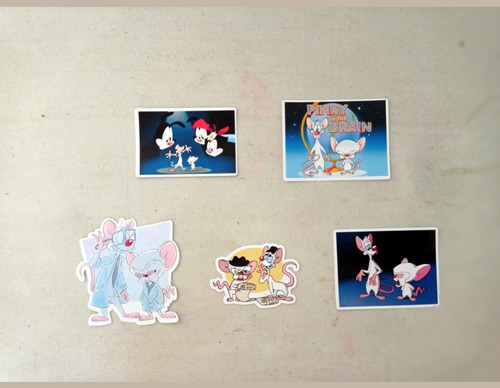Imagen 4 de 5 de Pack De 20 Stickers De Pinky Y Cerebro (p028)