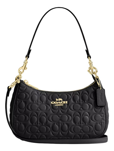 Bolso Coach De Hombro Teri Piel Negro Firma Cy774 Shoulder