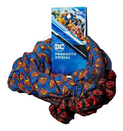 Pack Scrunchies Superman - Supergirl Gomitas De Pelo Oficial
