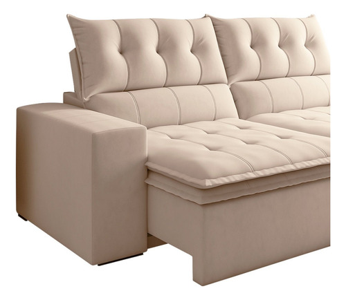 Sofá Retrátil E Reclinável 4 Lugares Pillowtop Duplo M118