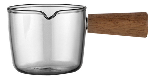 Taza Mini 80ml De Borosilicato Con Mango De Madera