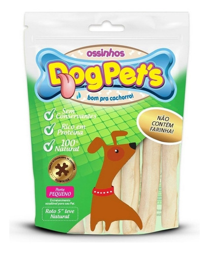 Dogpet's Ossinhos Roll Natural Para Cães Pequenos 11cm 100g