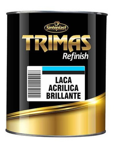 Laca Acrilica Brillante Negra Trimas X 01 Lt / Camino 1