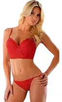 Comprar Conjunto Bustier Con Tanga Less De Puntilla Tiento 762