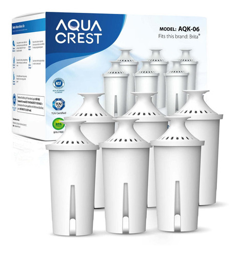 Pack De 6 Filtros De Agua Para Jarra Brita Aquacrest