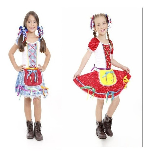 Vestido De Festa Junina,caipira,junino,infantil - 2 Vestidos