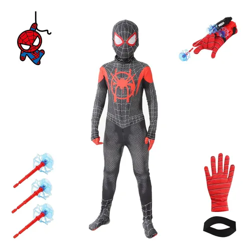 Disfraz De Spiderman Miles Ni o Cosplay Anime disfraz Ni os