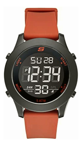 Skechers Sr5109 Reloj Para Hombre, Color Negro/rojo