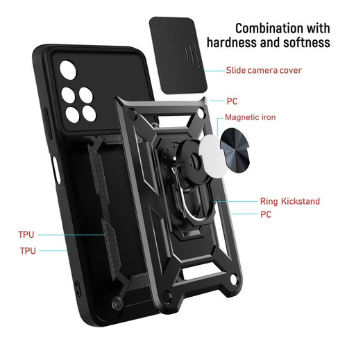 Funda Uso Rudo Poco M4 Pro 5g / Note 11 5g + Mica Protectora