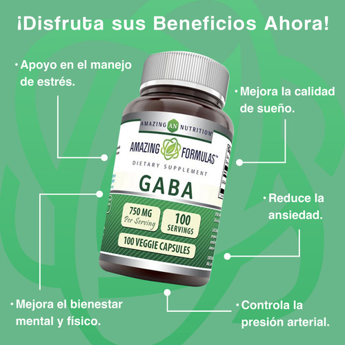 Amazing Formulas Gaba Fortalecimiento Sistema Inmune 100caps