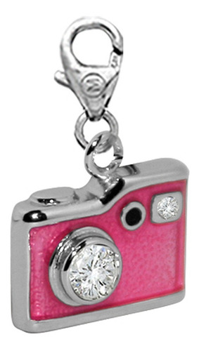 Dije Monona Camara Rosa Maciza Esmaltada Plata 925 Liniers