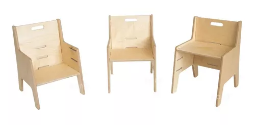 Conjunto Mesa y silla evolutiva infantil de madera - Montessori - Ajus