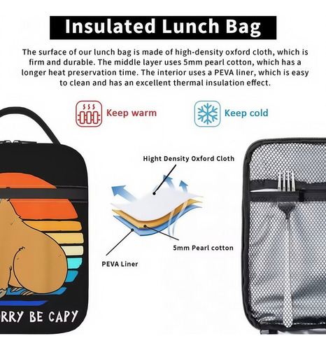 Bolsa De Almuerzo Con Estampado De Capibara
