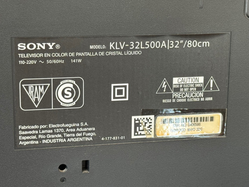 Tv Sony Bravía 32 Pulgadas Usada Funciona Perfecto. (Usado)