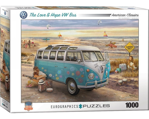 Puzzle 1000 Piezas Love And Hope Vw Bus - Eurographics  