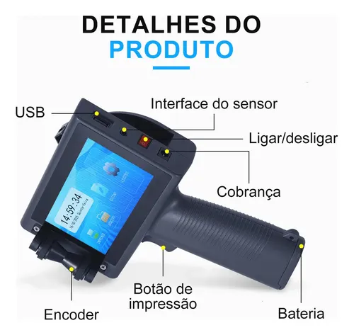 Codificadora Datadora Manual Mecolour Portátil Impressão 600dpi