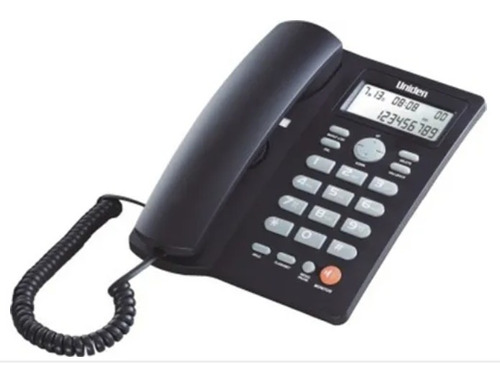 Teléfono Fijo Sobremesa Con Visor Manos Libres Uniden As7413 Color Negro