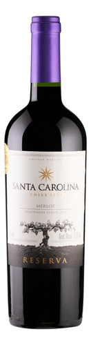 Vinho Merlot Santa Carolina Reserva 2016 adega Viña Santa Carolina 750 ml