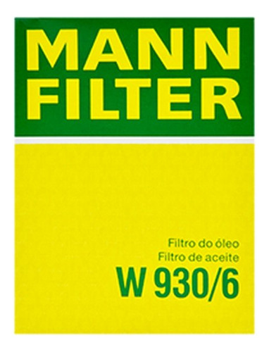 Filtro Oleo Motor Mann Para Gm Opala Mt 2.5 8v 1969 Ate 1992