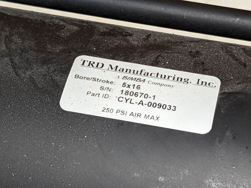 Trd Manufacturing Cyl-a-009033, 5 Bore, 16 Stroke, 250 Ccf