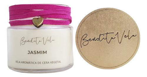 Imagem 2 de 4 de Vela Aromática Vegetal Jasmim 140 G - Rosa