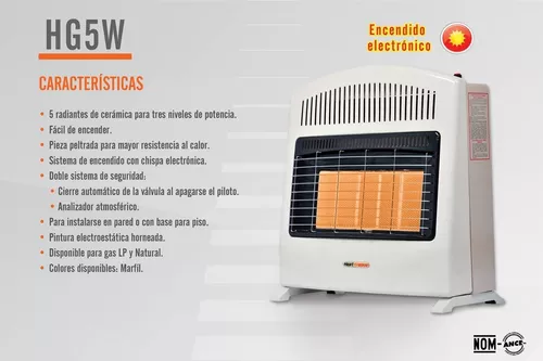 Calefactor de Piso o Pared  Heatwave modelo HG5W - Heatwave