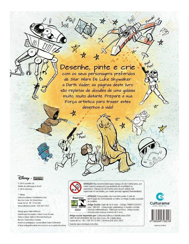 Imagem 4 de 4 de Culturama Livro Para Ler E Colorir Star Wars Doodles