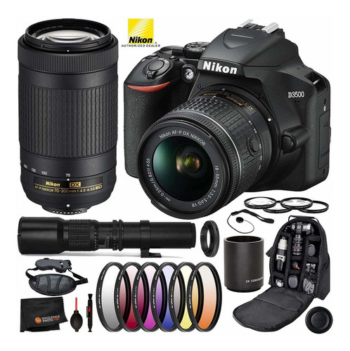 Camara Reflex Nikon Lente In Telefoto Conversor Adaptador