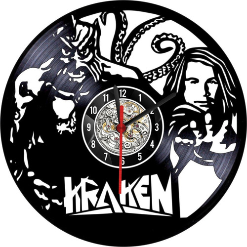 Reloj En Vinilo Lp/ Vinyl Clock Kraken