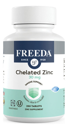 Freeda Zinc Quelatado 30 Mg - 250 Tabletas