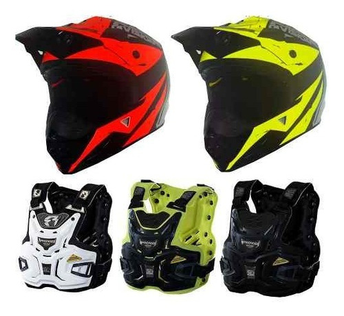 Casco Vertigo Mz3 Rd Off Road + Pechera Rpm. En Gravedadx